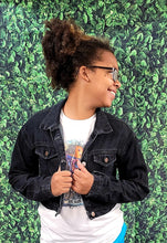 Load image into Gallery viewer, Kindness Never Goes out of Style Juniors' Cropped Jean Jacket