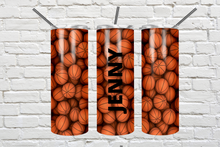 Load image into Gallery viewer, Basketball 20oz. Stainless Steel Skinny Tumbler