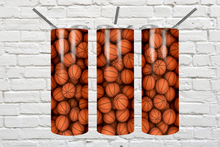 Load image into Gallery viewer, Basketball 20oz. Stainless Steel Skinny Tumbler