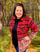 Load image into Gallery viewer, Bonfire, Pumpkin Spice Red and Black Flannel
