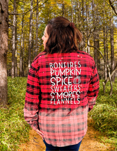 Load image into Gallery viewer, Bonfire, Pumpkin Spice Red and Black Flannel
