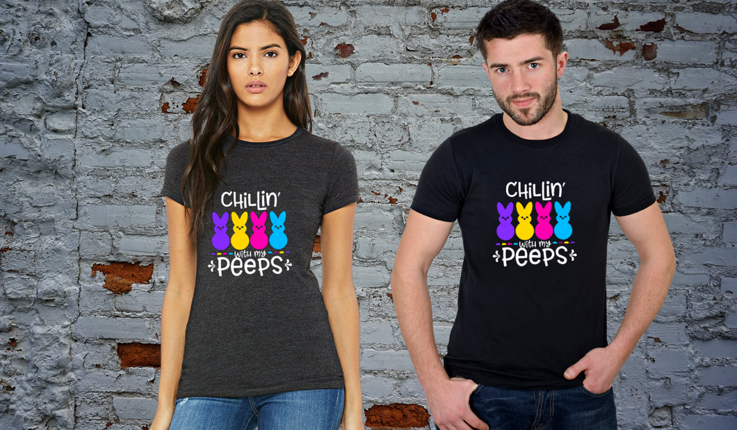 Chillin With My Peeps Easter Teen Shirt