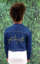 Load image into Gallery viewer, Just Breathe Juniors' Cropped Jean Jacket
