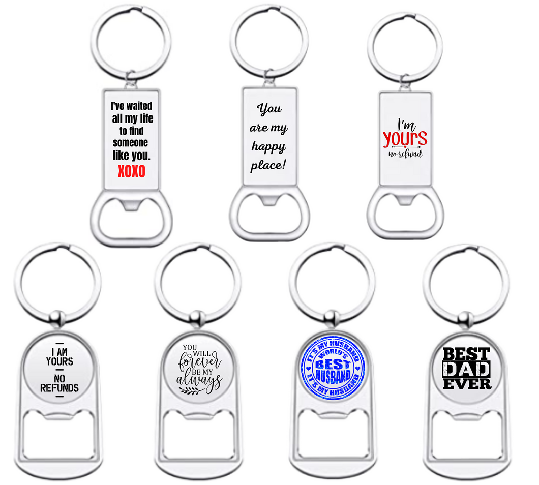Sweet Messages Bottle Opener Keychain